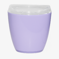 Oval Swing Top Waste Rubbish Bin Acrylic Lightweight Compact Bathroom Office in Purple thumbnail