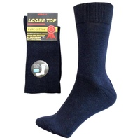 1x Pair COTTON Rich LOOSE TOP SOCKS Dress Medical Circulation Diabetic Comfort -  - thumbnail