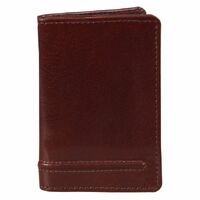 DENTS WALLET Genuine Italian LEATHER Mens Credit Card Holder Bifold GIFT BOX - thumbnail