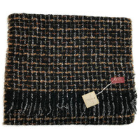 DENTS Womens Checked Weave Scarf Wool Blend Winter Warm - Berry thumbnail