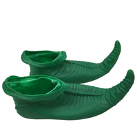 ELF SHOES Christmas Costume Elves Latex Dress Up Party Xmas St Patricks Day Boots - Green thumbnail