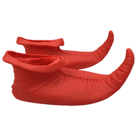 ELF SHOES Christmas Costume Elves Latex Dress Up Party Xmas St Patricks Day Boots - Red thumbnail