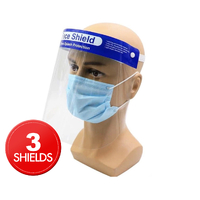 3x Safety Full Face Shield Clear Glasses Anti-Fog Eye Protector Shop Dental thumbnail