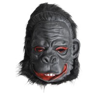 Gorilla Mask Monkey Costume Halloween Animal Ape Chimp with Hair Accessory Latex thumbnail