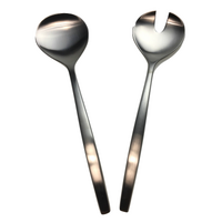 GROSVENOR Chill 2 Salad Servers 18/10 Stainless Steel Spoon Fork CHILL2SS thumbnail