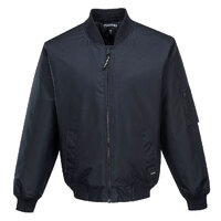 HUSKI Mens Quilted Combat Bomber Waterproof Jacket Windproof Workwear Coat - Navy - X-Small thumbnail
