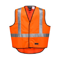 HUSKI Hi Vis Patrol Vest 3M Reflective Tape Safety Workwear High Visibility - Orange - 3XL thumbnail