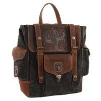 Jack's Inn Panama Canvas and Leather Backpack Bag Vintage Western in Cognac thumbnail