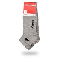 Kappa Mens Ankle Socks - Grey - 1 Pack of 3 - EU 42-44 thumbnail