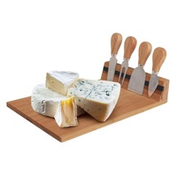 Bamboo Cheese Board and Knife Set thumbnail