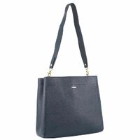 Morrissey Ladies Italian Structured Leather Cross Body Handbag Bag Womens - Navy thumbnail