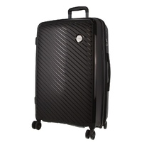 Pierre Cardin Inspired Milleni Checked Luggage Bag Travel Carry On Suitcase 75cm (124L) - Black thumbnail