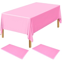 Table Cloth Cover Reusable & Washable Xmas Party 137cm x 274cm (54"x108") in Light Pink thumbnail