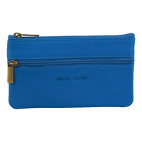Pierre Cardin Ladies Womens Genuine Leather RFID Coin Purse Wallet - Aqua thumbnail