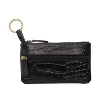 Pierre Cardin Ladies Womens Genuine Leather RFID Coin Purse Wallet - Black (Croc) thumbnail
