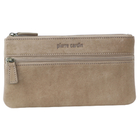 Pierre Cardin Ladies Womens Genuine Soft Leather Italian Wallet Purse - Taupe thumbnail