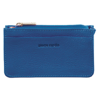 Pierre Cardin Womens Soft Italian Leather Coin Purse Holder Wallet - Aqua thumbnail
