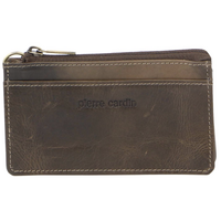 Pierre Cardin Womens Soft Italian Leather Coin Purse Holder Wallet - Mushroom thumbnail