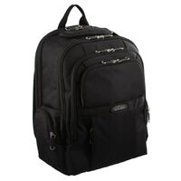 Pierre Cardin 30L Large Padded Backpack Bag w 13" Laptop Sleeve Travel Luggage - Black thumbnail