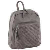 Pierre Cardin Womens Woven Soft Leather Backpack Bag Travel Designer - Sky Blue thumbnail