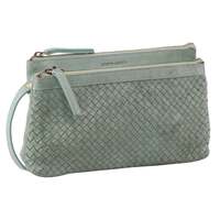 Pierre Cardin Woven Ladies Crossbody/Clutch Bag - Mint thumbnail