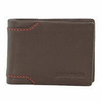 Pierre Cardin Soft Italian Leather Mens Bi-Fold Wallet with Central Flap - Brown thumbnail