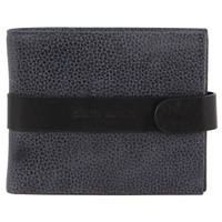 Pierre Cardin Mens RFID Woven-Embossed Leather Tab Wallet - Black thumbnail
