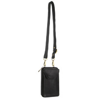 Pierre Cardin Ladies Leather Cross Body Bag/Wallet Bag/Clutch Wallet - Black thumbnail