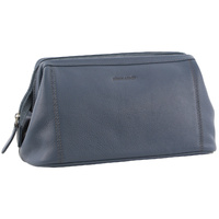Pierre Cardin Mens Rustic Leather Toiletry Case Bag Travel - Teal thumbnail