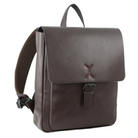 Pierre Cardin Premium Leather Backpack Travel Bag Satchel - Brown thumbnail