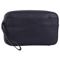 Pierre Cardin Mens Leather Organizer Bag Toiletry Case - Navy thumbnail