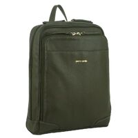 Pierre Cardin Rustic Womens Leather Backpack Bag Handbag Back Pack Travel  - Olive thumbnail