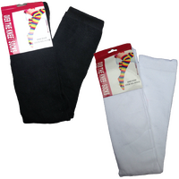 2 Pairs Ladies Over The Knee Socks Plain Black + White High Thigh Long Stockings thumbnail