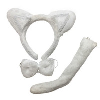 3 Piece Set Animal Costume Dress Up Party Bow Tie Tail Ears Book Week Cosplay thumbnail
