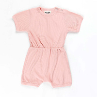 Ponchik Babies + Kids - Ribbed Cotton Romper - Lemonade - 3-6 months thumbnail