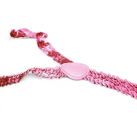 Mens Suspenders Braces Adjustable Strong Clip On Elastic Formal Wedding Slim - Light Pink (Sequin) thumbnail