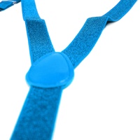 Mens Suspenders Braces Adjustable Strong Clip On Elastic Formal Wedding Slim - Sky Blue (Glitter) thumbnail