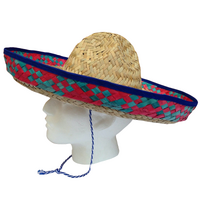 Mexican SOMBRERO Fancy Dress Straw Party Costume Hat Cap Spanish thumbnail