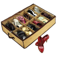 Shoe Organiser 12 Pair Under Bed Storage Zippered Breathable Wardrobe Closet Bag thumbnail