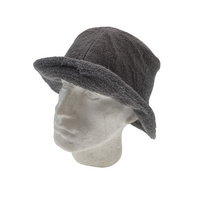Stingy Brim Terry Towelling Bucket Hat Daggy Fishing Camping Lad Cap 100% COTTON - Grey - L/XL thumbnail