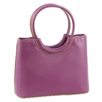 Milleni Mini Fashion Bag Tote Handbag in Plum thumbnail