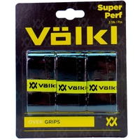 Volkl Super Perf Over Grip Overgrip Tennis Squash Badminton - 3 Pack - Black thumbnail