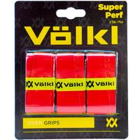 Volkl Super Perf Over Grip Overgrip Tennis Squash Badminton - 3 Pack - Red thumbnail