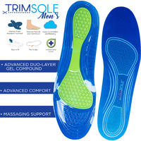 TRIMSOLE Mens Gel Advanced Insoles Silicone Antibacterial Inserts Pads Massage thumbnail