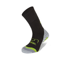 BRBL Urso Ski Socks Trekking Hiking Warm MADE IN ITALY - Anthracite/Lime - S thumbnail