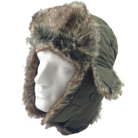 DENTS Russian Ushanka Trapper Hat Ski Army Aviator Trooper - Khaki - 55cm thumbnail
