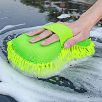 Microfibre Car Wash Mitt Chenille Sponge Ultra Absorbent Drying Towel For Car thumbnail