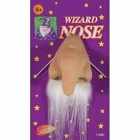 WIZARD NOSE with Moustache Latex Elf Old Man Merlin Costume Halloween Party Ogre thumbnail