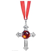 VAMPIRE NECKLACE Medallion Halloween Punk Star Costume Gothic Cross thumbnail