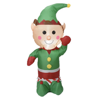 120cm Christmas Charm Inflatable Elf w/ LED Xmas Decoration thumbnail